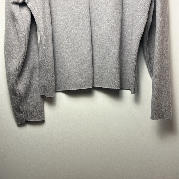 Zara Women's Cotton Blend Crewneck Sweater - Grey - Size Small - Picture 7 of 8